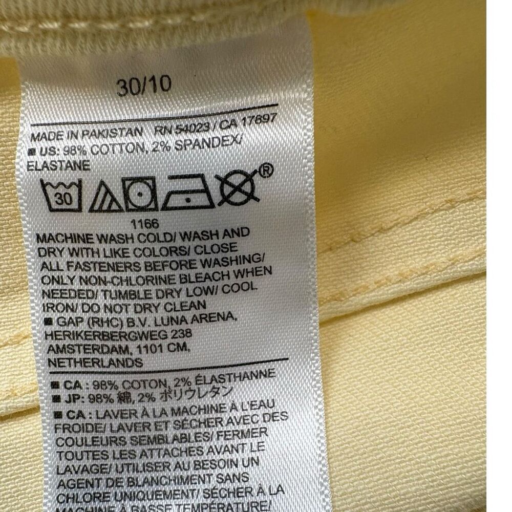 Banana Republic Butter yellow Girlfriend Jeans Size 10 Straight leg 5 Pocket - Picture 5 of 6